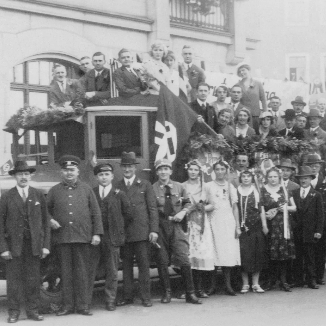 Festzug zum Erntedanktag im Jahr 1933.