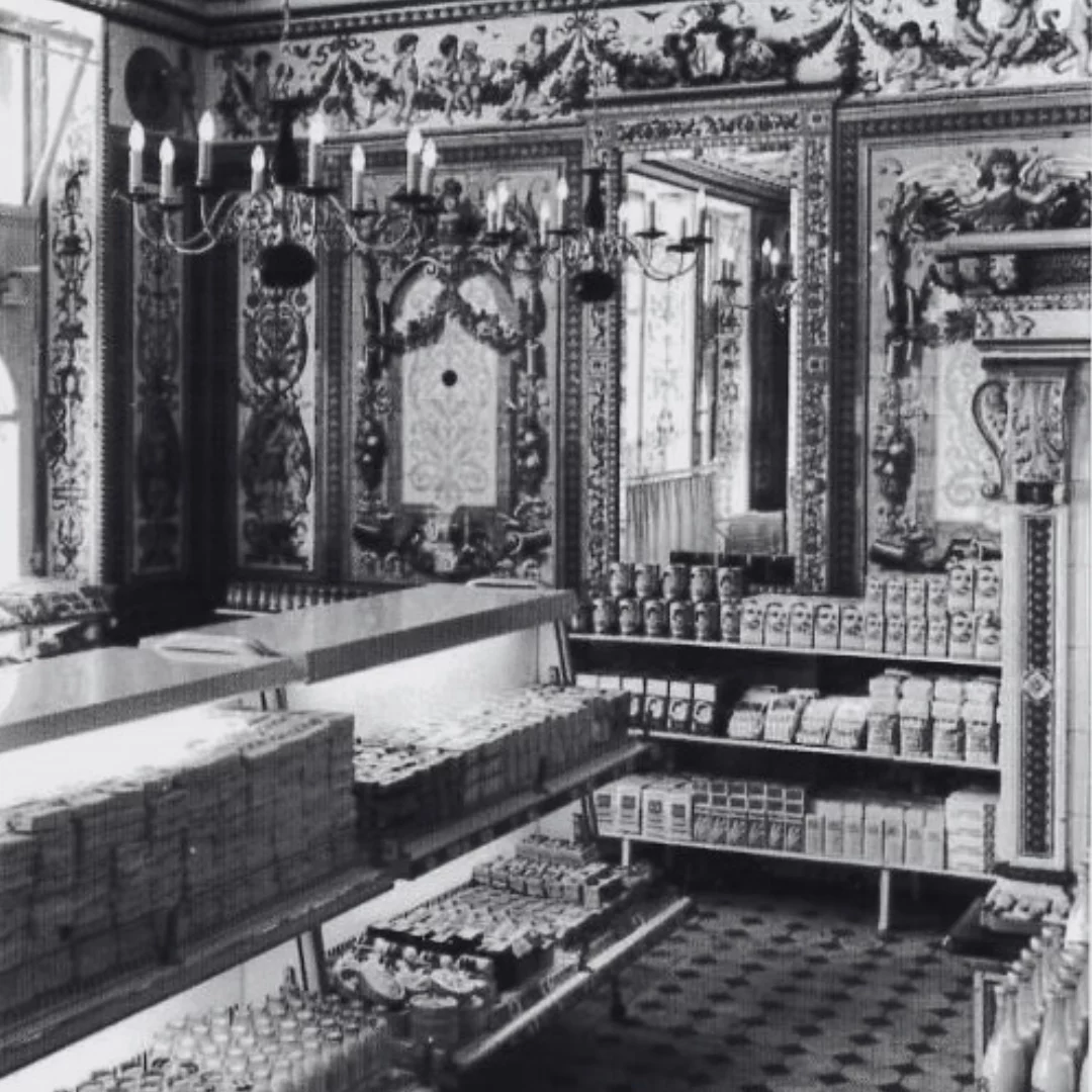 Blick in den Milchladen um 1970.